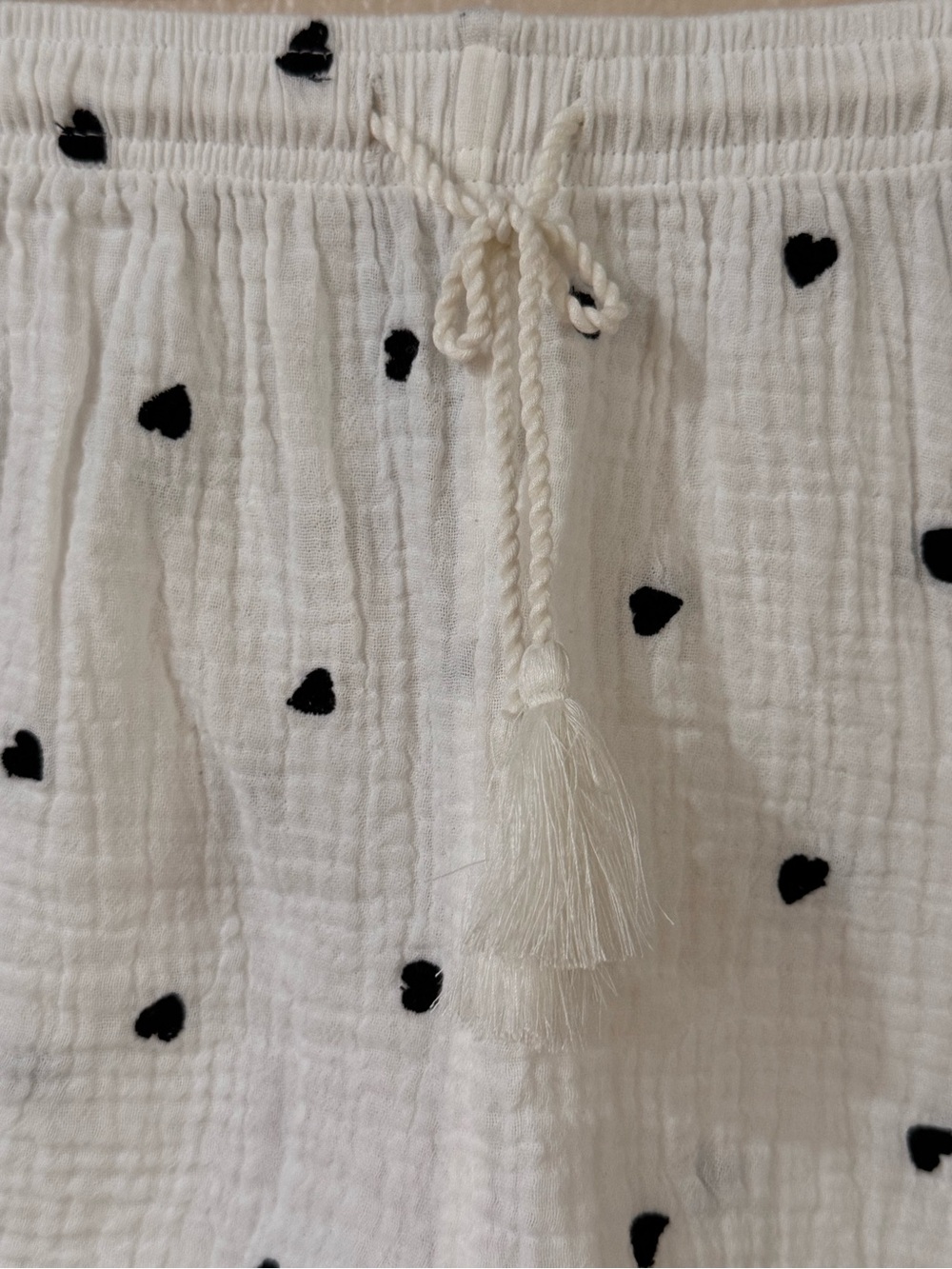 Rachel Zoe Cotton Gauze Heart Embroidered Pajama Set Cami Shorts NWOT Small - Picture 5 of 8
